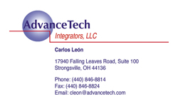  
full color business cards advancetech IT software
